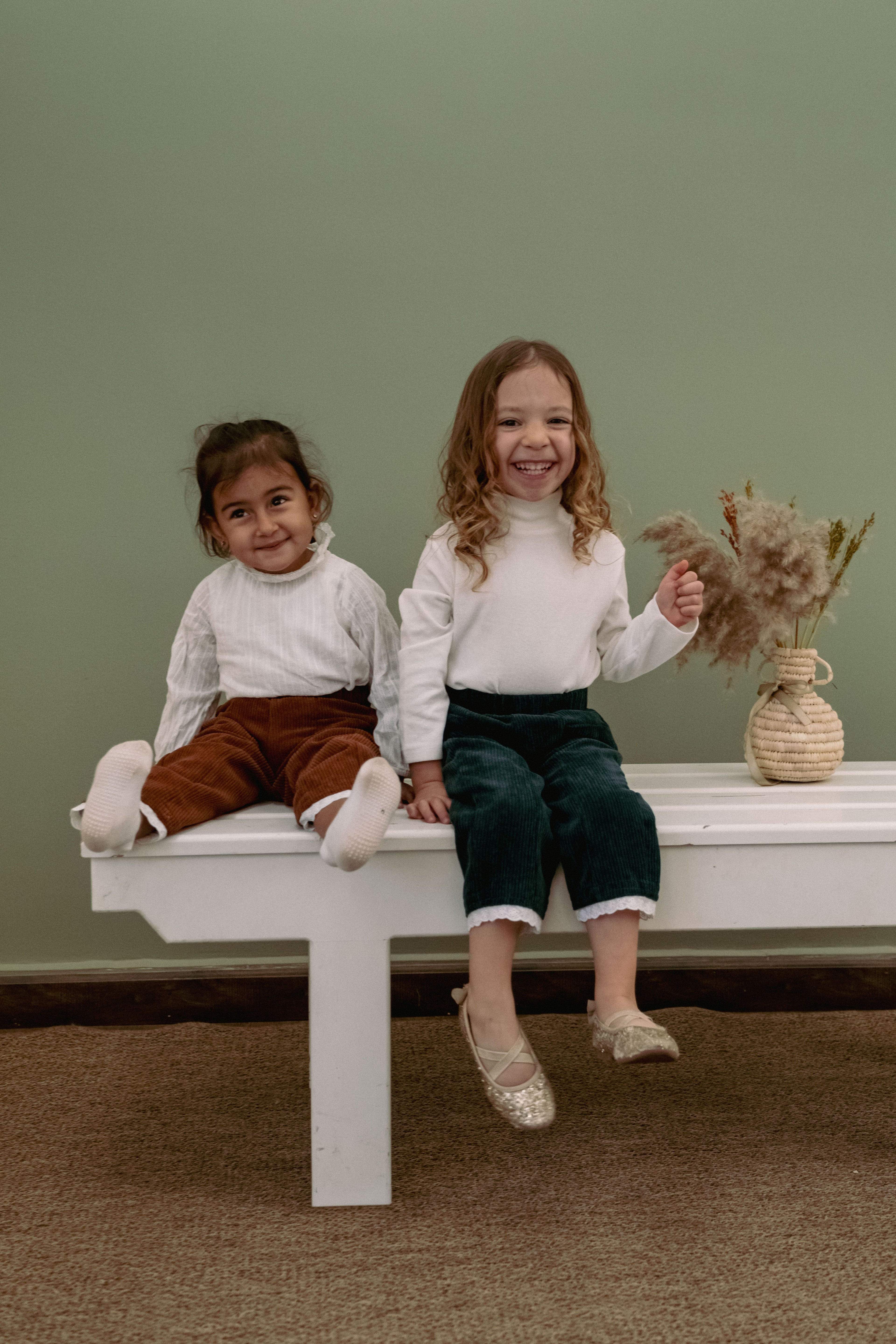 Corduroy Velvet Pants With Lace